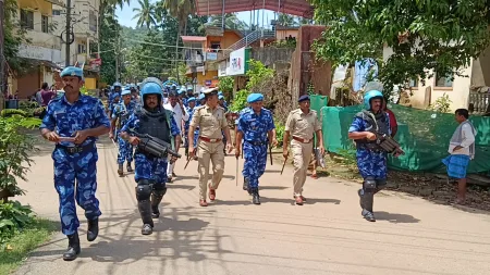 Rapid Action Force deployment in Karwar in