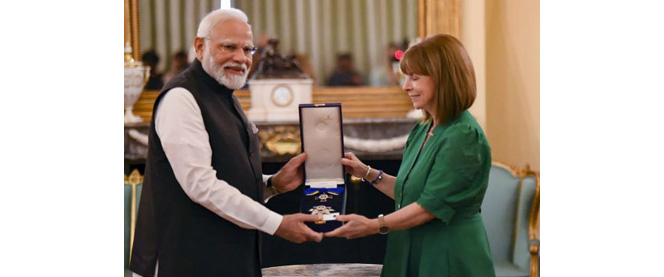 Greece's highest award to PM Modi
