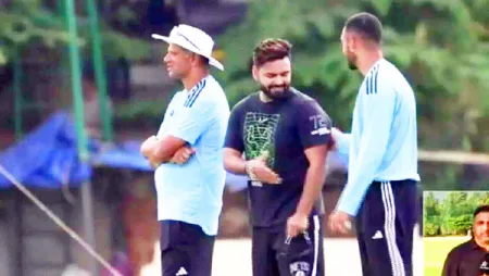 पंतची सराव शिबिराला भेट Pant's visit to the practice camp