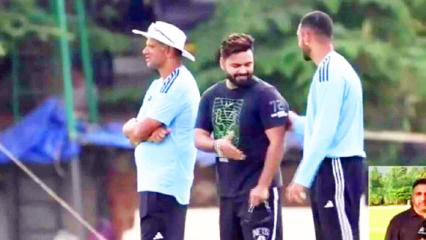 Pant's visit to the practice camp