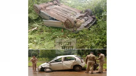 तेर्सेबांबर्डे – मळावाडी येथे अपघात । सुदैवाने जीवितहानी नाही