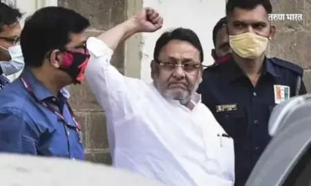 तब्बल दिड वर्षानंतर नवाब मलिक बाहेर; राष्ट्रवादीच्या दोन्ही गटाच्या कार्यकर्त्यांची स्वागतासाठी मोठी गर्दी Nawab Malik