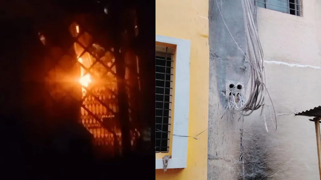 सावळजमध्ये दुरसंचार ऑफिसला मोठी आग, मशिन व केबल्स जळुन खाक fire broke out at the telecommunication office in Savalj inciden