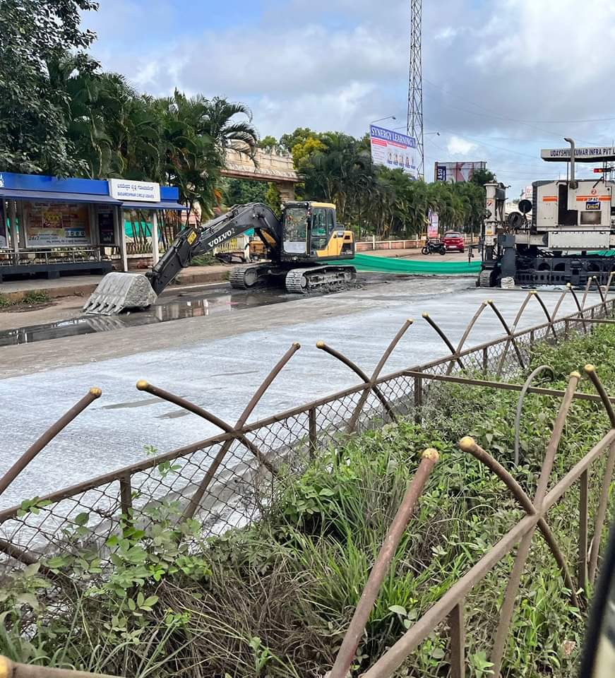 Finally 'that' pending road development work started...