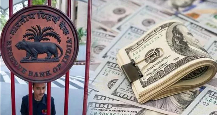 A decline in foreign exchange reserves