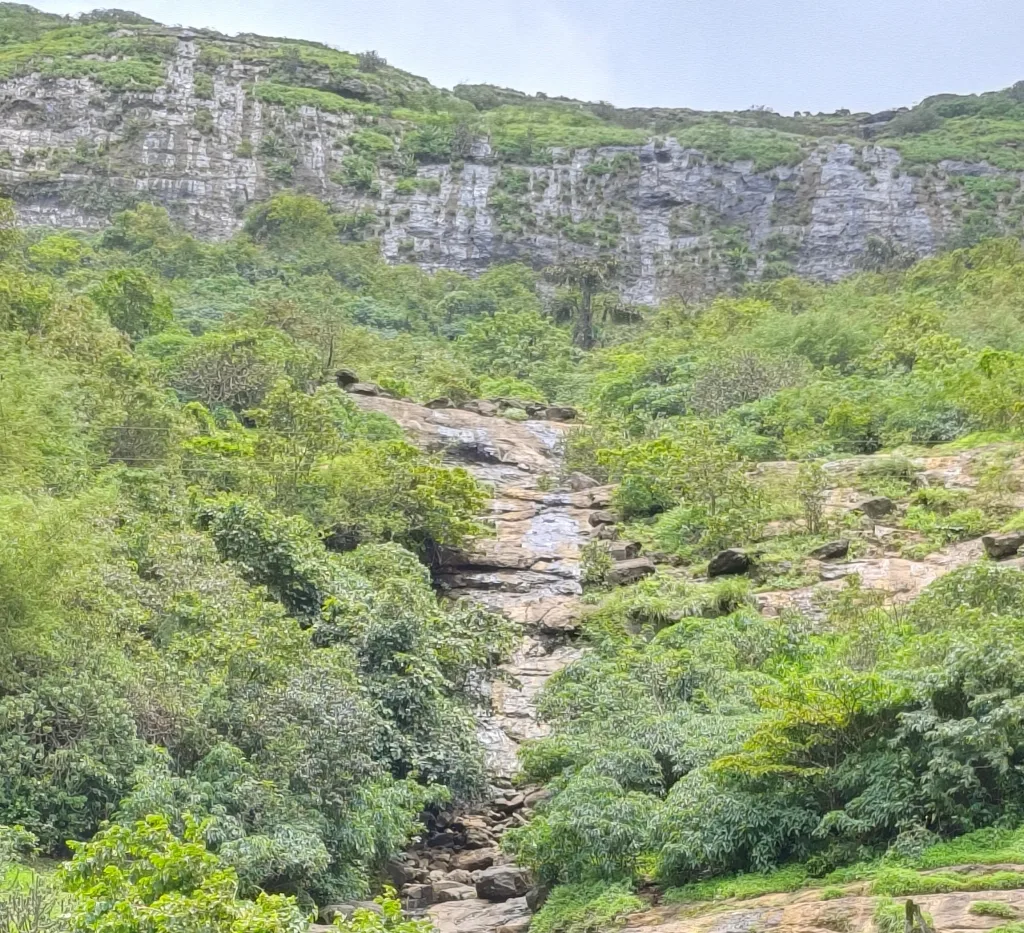 In Lonavala, due to the rains, the waterfalls have dried up