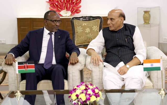 Rajnath Singh talks with Defense Minister of Kenya