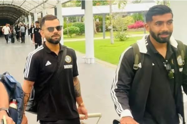 टीम इंडिया श्रीलंकेत दाखल Team India enters Sri Lanka