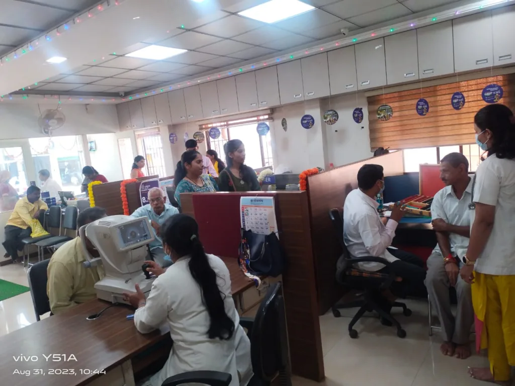 Mahapuja-Ophthalmology Camp at Sambara branch on the foundation day of Lokmanya Multipurpose