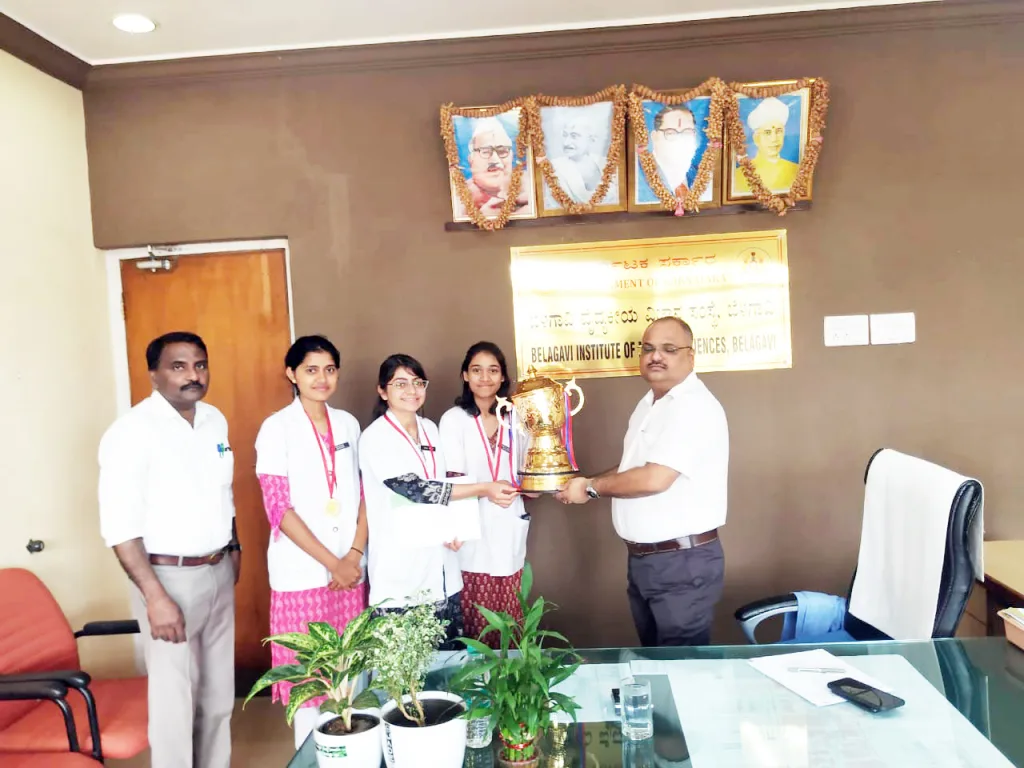 Belgaum's BIMS team won the Badminton Tournament