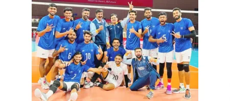 भारतीय व्हॉलीबॉल संघ उपांत्यपूर्व फेरीत Indian volleyball team in the quarterfinals