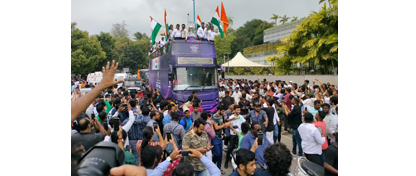 Unprecedented World Cup procession in Pune
