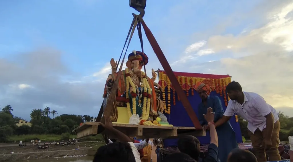 Farewell to Ganaraya in Khanapur with chants of 'Come early next year'