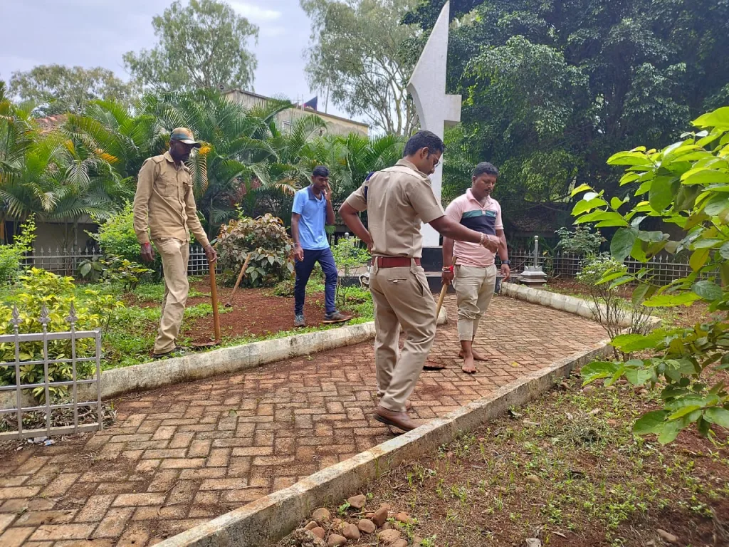 Cleaning of Martyr's Memorial area by Forest Department
