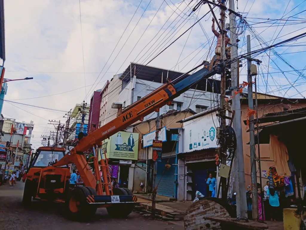 Repair work by Hescom in view of Ganeshotsav