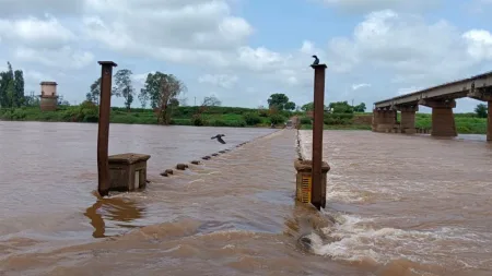 राजाराम बंधारा तिसऱ्यांदा पाण्याखाली, वाहतूक बंद kolhapur heavy rain Rajaram dam under water traffic stopped