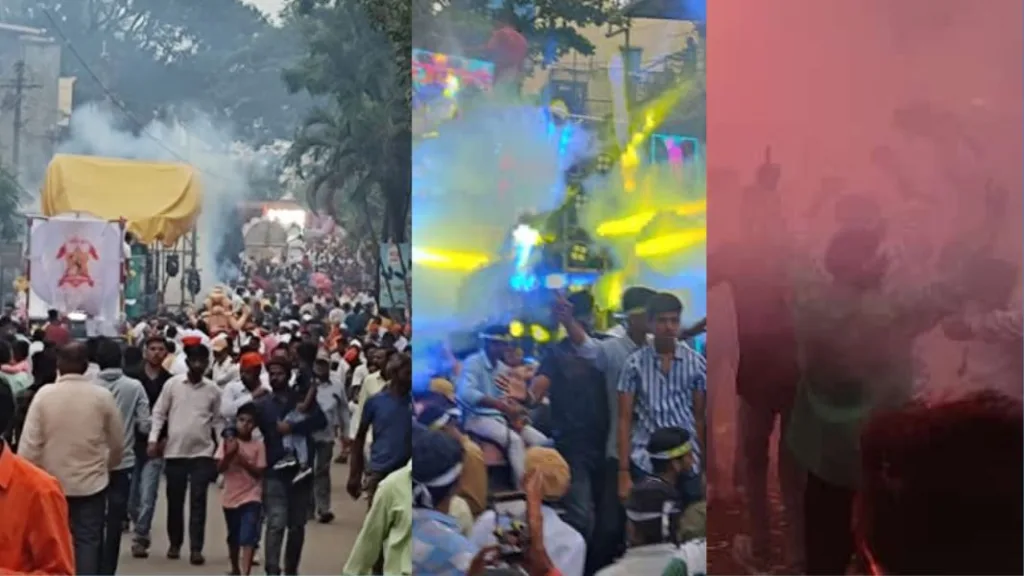 उचगाव : रात्री दहाच्या ठोक्याला मिरवणूक बंद ; मंडळांचा सकारात्मक प्रतिसाद, परिसरात कौतुक appreciation uchgaon ganesh mandal ganeshmurti visarjan