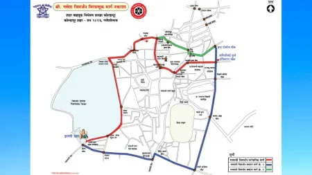 ganeshmurti visarjan 2023 kolhapur Traffic changes in the city