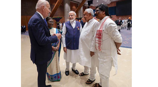 जो बिडेन यांच्यासोबत दिसले नितीश अन् सोरेन