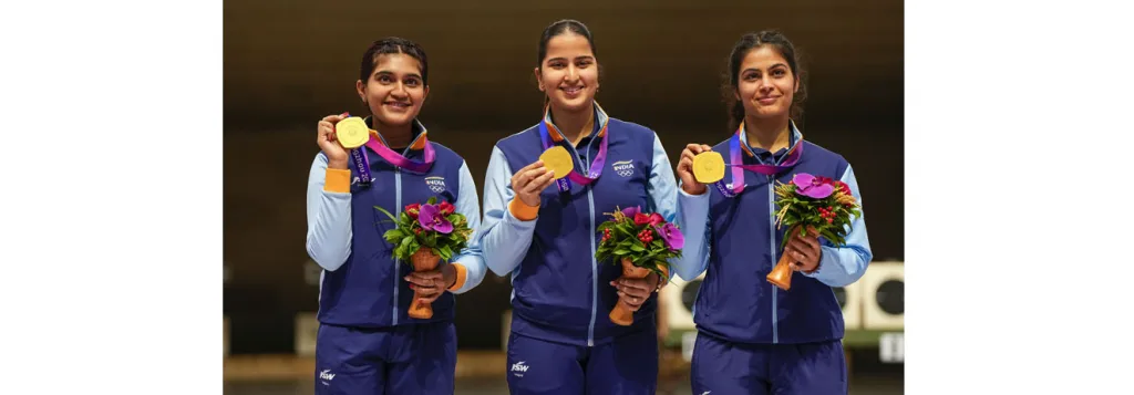 'Name' of Indian shooters on medals