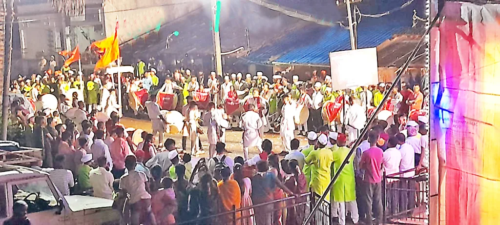 धामणे येथे गणेशमूर्तीची आगमन मिरवणूक Arrival procession of Ganesha idol at Dhamane