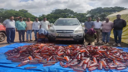गोवा बनावटीच्या दारूची बेकायदा वाहतूक केल्याप्रकरणी इन्सुलीत कारवाई