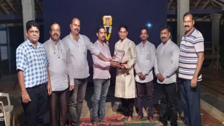 जिल्हास्तरीय निमंत्रित भजन स्पर्धेत कुडाळ प्रा .शिक्षक कलामंच प्रथम