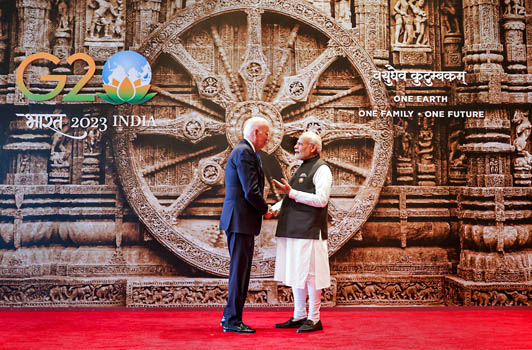Prime Minister gave a 'Welcome' at 'Bharat Mandapam'
