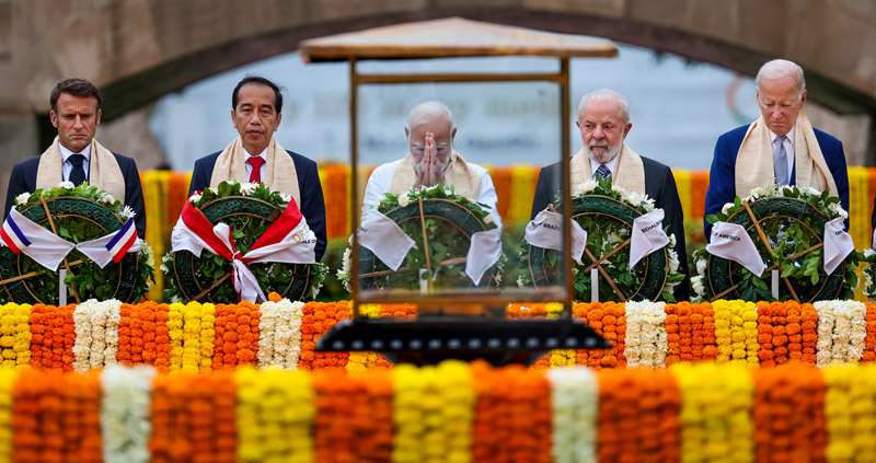 World leaders at Rajghat