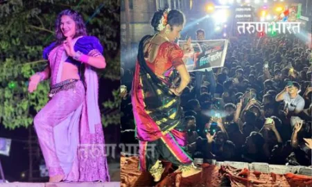 राधानगरीत गणेशोत्सव मिरवणुकीत लाईट इफेक्ट, साऊंड सिस्टीमवर नृत्यांगनाची अदाकारी, तरूणाईचा जल्लोष Radhanagarit Ganeshotsav procession