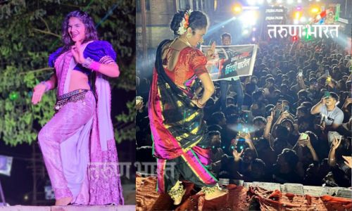 राधानगरीत गणेशोत्सव मिरवणुकीत लाईट इफेक्ट, साऊंड सिस्टीमवर नृत्यांगनाची अदाकारी, तरूणाईचा जल्लोष Radhanagarit Ganeshotsav procession