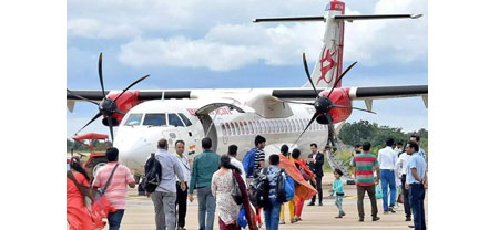 A sharp increase in the number of domestic air passengers