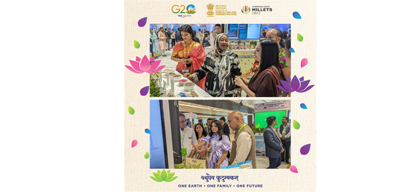 राष्ट्रप्रमुखांच्या पत्नींनी अनुभवला स्वयंपाकातील भरडधान्याचा वापर Wives of heads of state experienced the use of pulses in cooking