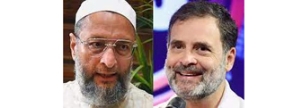 ओवैसी यांचे राहुल गांधींना आव्हान Owaisi's challenge to Rahul Gandhi