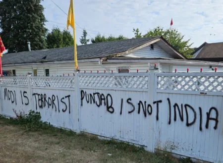 Hindu temple vandalized again in Canada