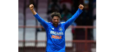 Kuldeep Yadav became the fastest spinner to take 150 wickets