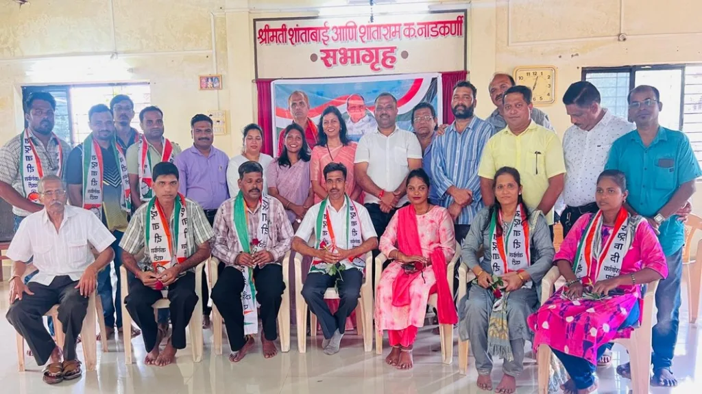 बांदा पंचक्रोशीतील कार्यकर्त्यांचा राष्ट्रवादी काँग्रेस पक्षात जाहीर प्रवेश