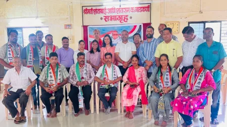 बांदा पंचक्रोशीतील कार्यकर्त्यांचा राष्ट्रवादी काँग्रेस पक्षात जाहीर प्रवेश