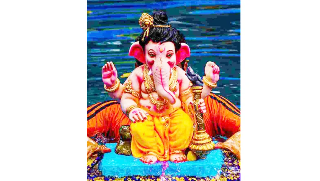 Farewell to bappa today in Khanapur