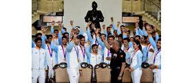 Asian Games medal winners honored by Indian Army