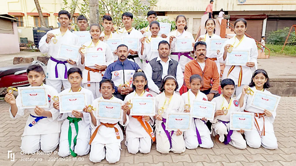 Belgaum District Sports Karate Association success in state level competition