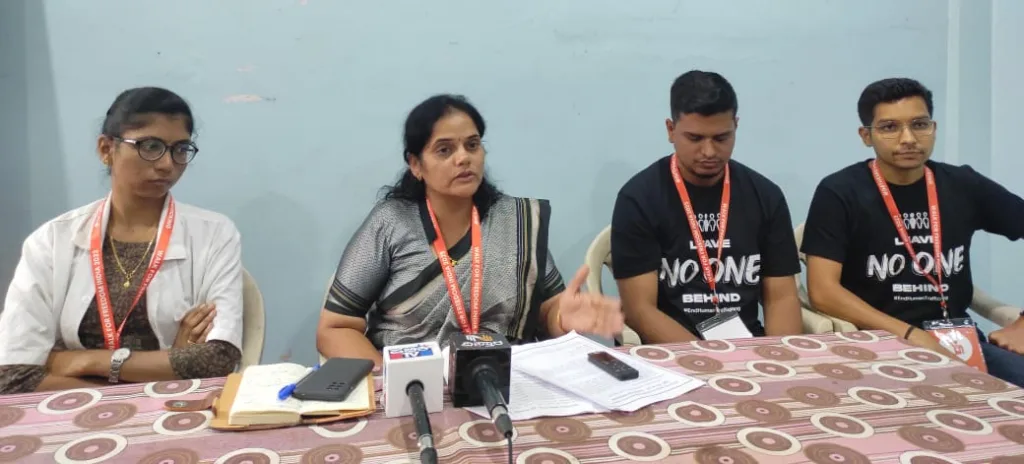 Today awareness round in the city against human trafficking