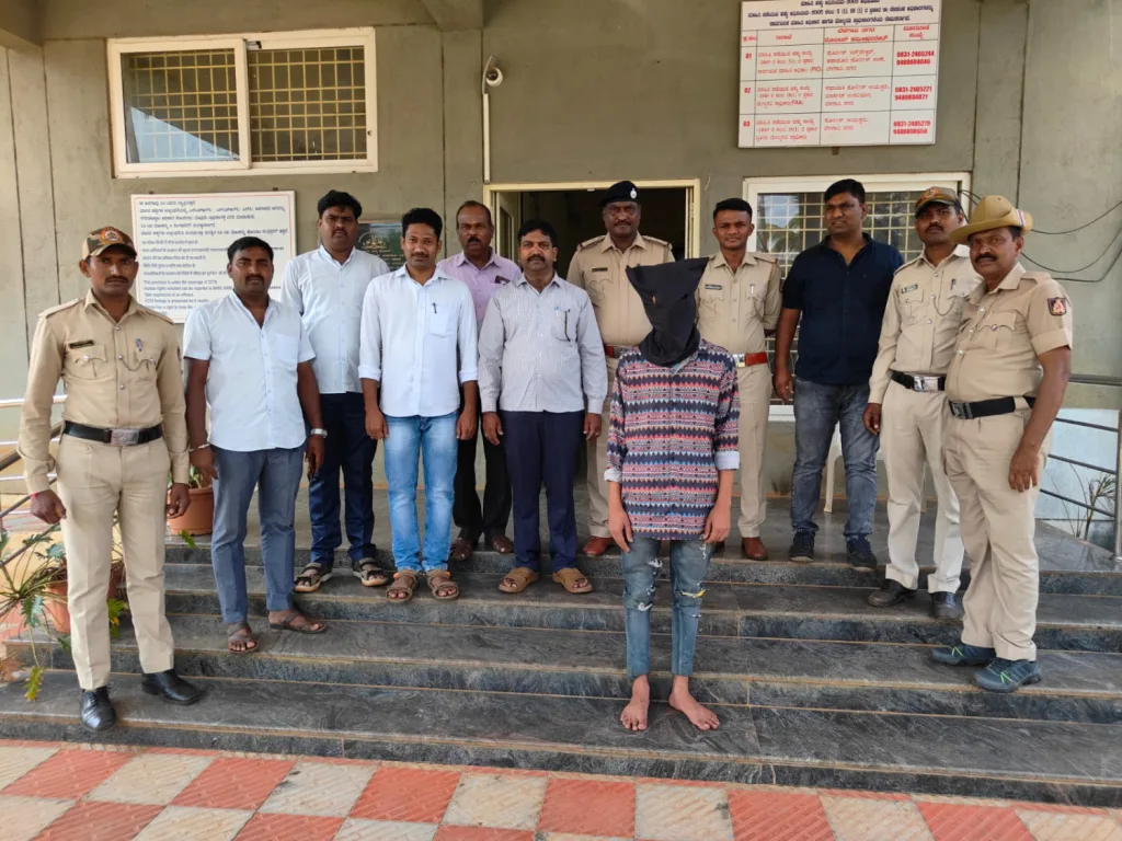 A young man from Vadgaon was arrested for growing ganja on the terrace