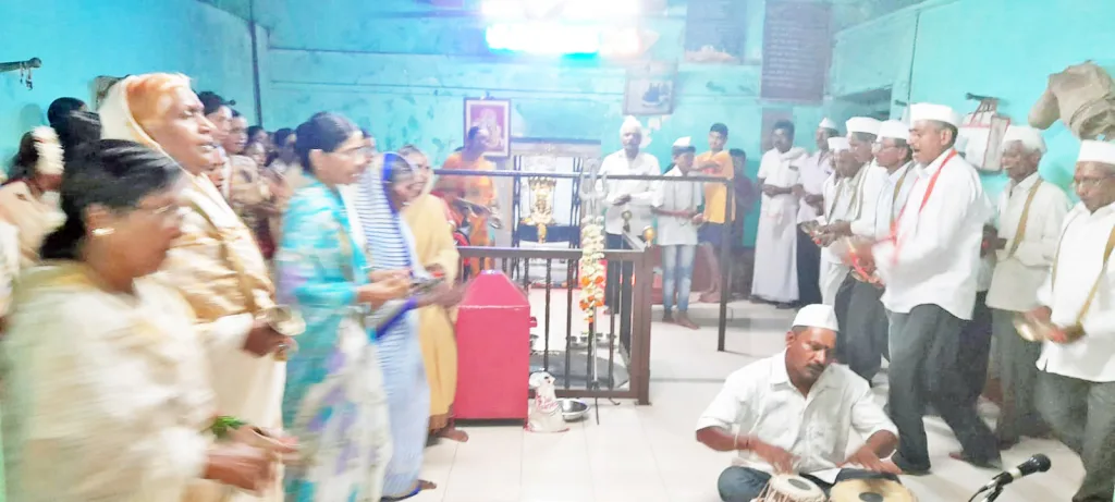 On the occasion of Navratri festival, a devotional vigil is being held in the taluk