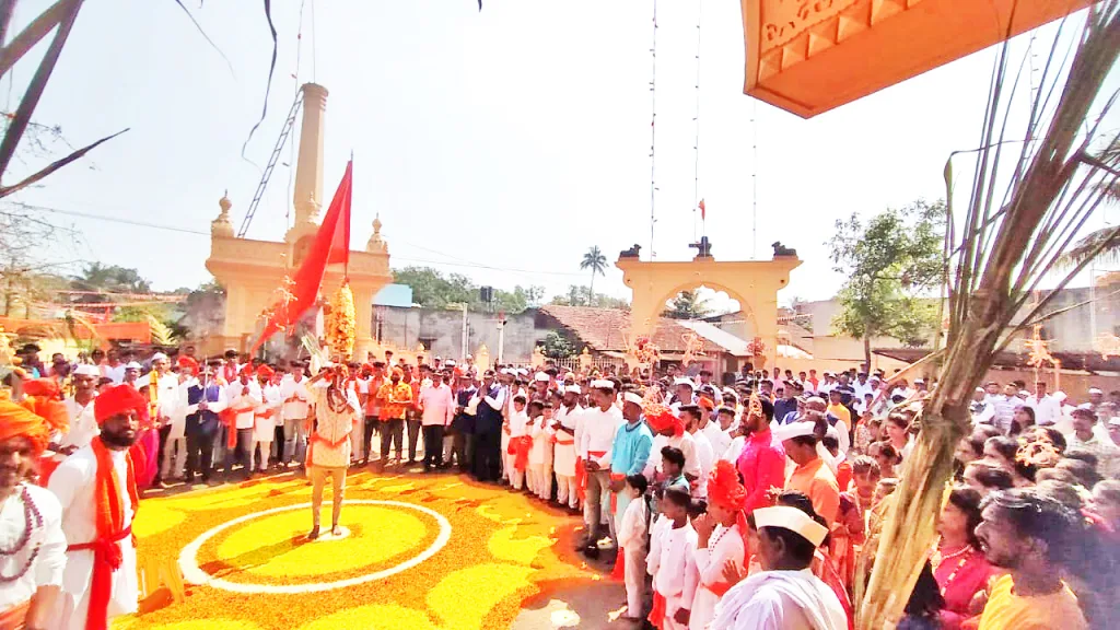 कंग्राळी बुद्रुक येथील दुर्गादौडची सांगता Conclusion of Durgadaud from Kangrali Budruk