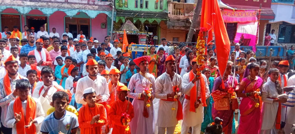 कसबा नंदगड येथे दौडीची सांगता End of daud at Kasba Nandgad