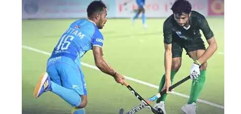 भारत-पाक हॉकी सामना बरोबरीत India-Pak hockey match tied