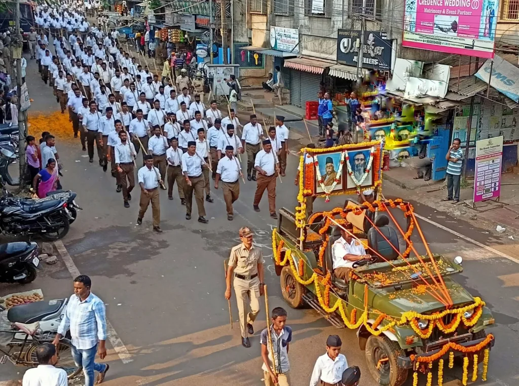 Movement of Rashtriya Swayamsevak Sangh in the city
