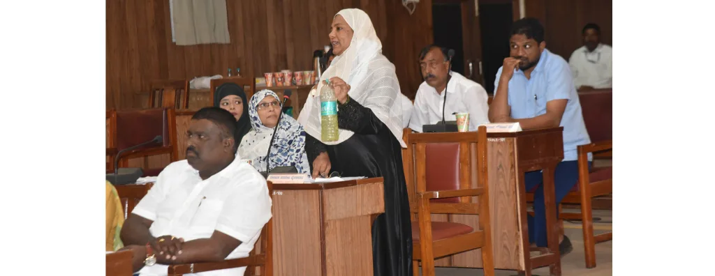 The corporator took contaminated water and entered the hall