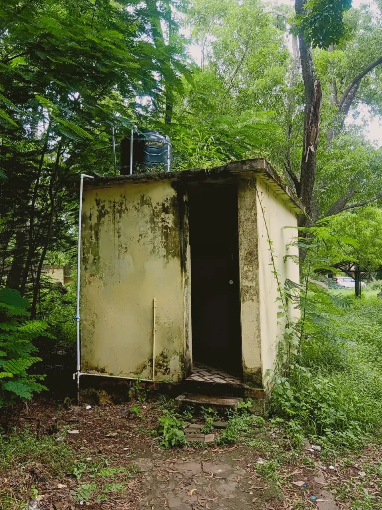 Toilet at Hescom office on the verge of collapse